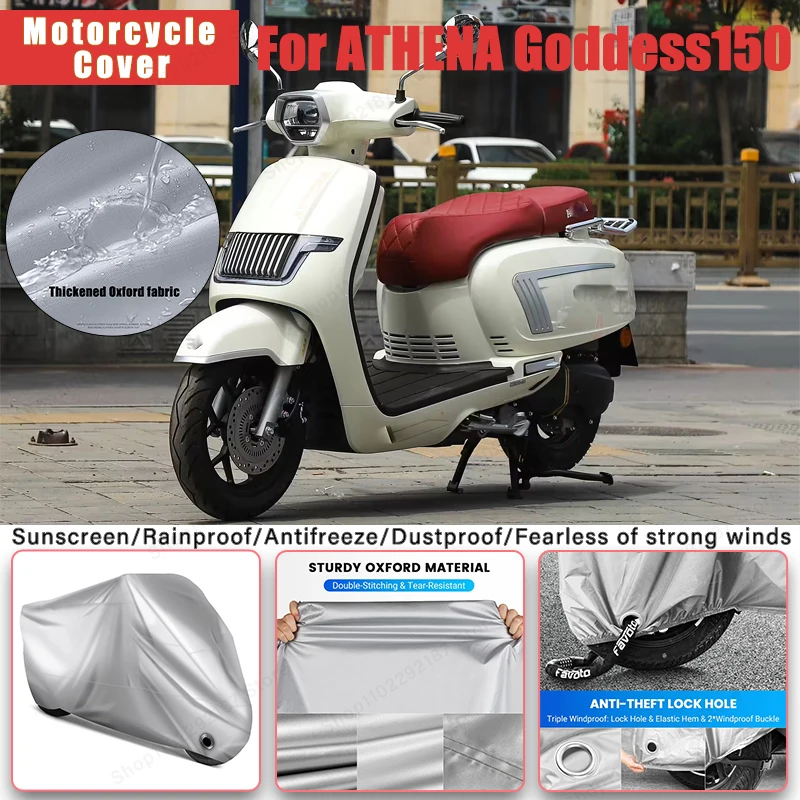 For ATHENA Goddess150 No Ear Motorcycle Cover - Outdoor Full Body Protection, Waterproof Dustproof Heat-Resistant Moto Accessory
For ATHENA Goddess150 No Ear Motorcycle Cover - Outdoor Full Body Protection, Waterproof Dustproof Heat-Resistant Moto Accessory
