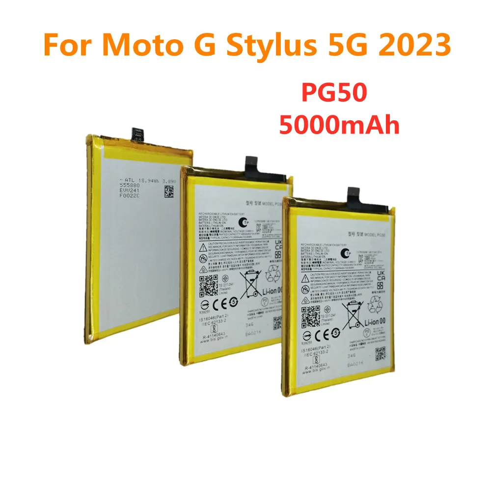 Высокое качество 50000 мАч PG50 Сменный аккумулятор для Motorola G Stylus 5G 2023 XT2317 XT2315-5 Phone Batteria
Высокое качество 50000 мАч PG50 Сменный аккумулятор для Motorola G Stylus 5G 2023 XT2317 XT2315-5 Phone Batteria