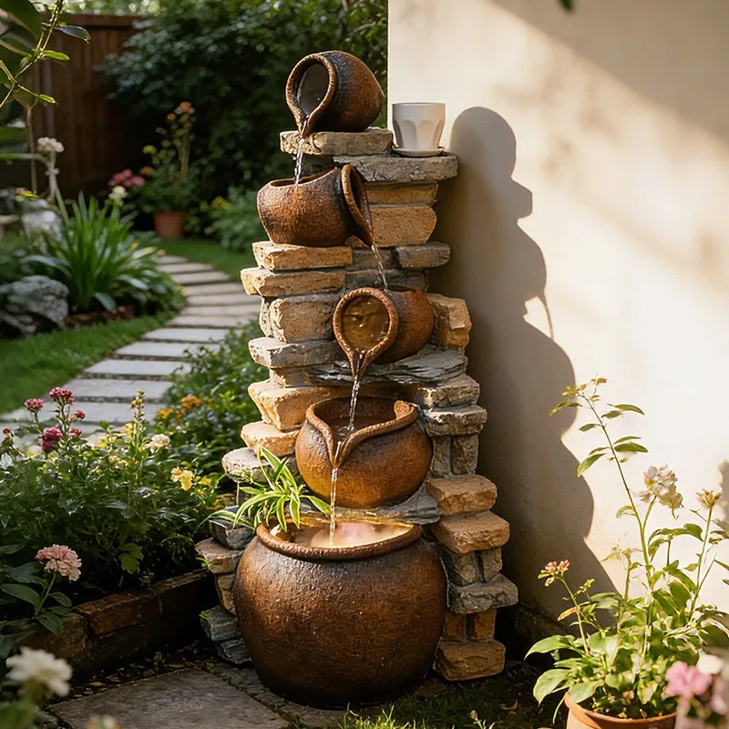 Outdoor Courtyard Flowing Pottery Jars Fountain Scenery Fish Pond Circulating Water Landscape Decoration
Outdoor Courtyard Flowing Pottery Jars Fountain Scenery Fish Pond Circulating Water Landscape Decoration