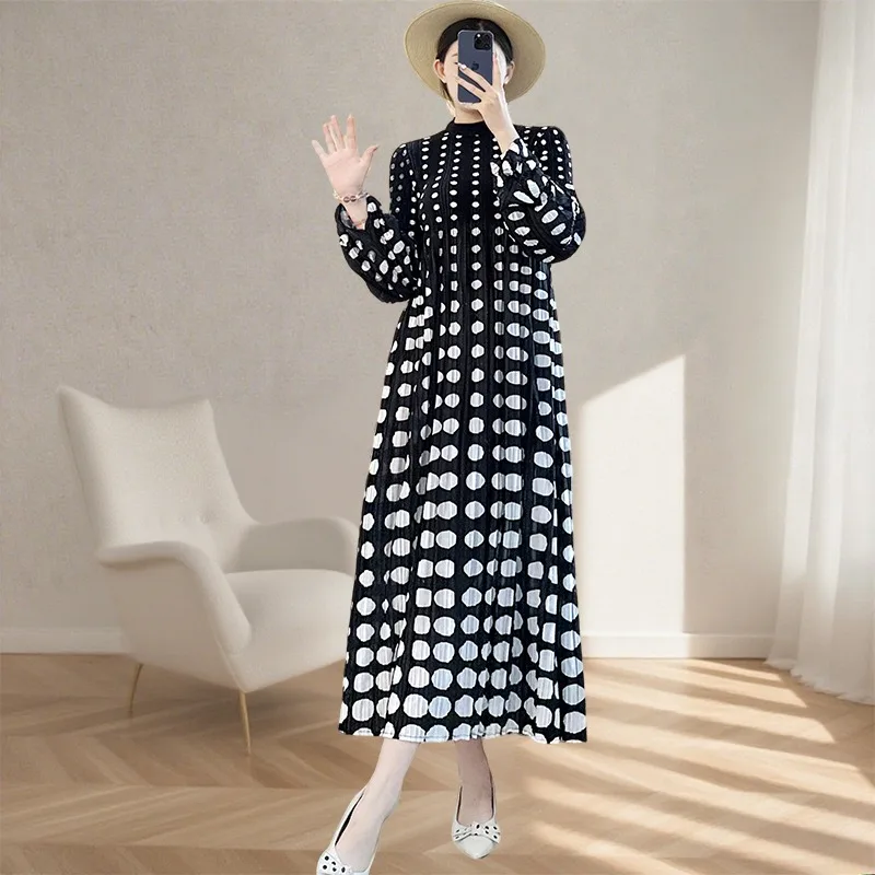 Miyake Pleated Temperament Women Dress Polka Dot Fashion Printed 2025 Autumn Loose Skinny Printed Long Dresses Plus Size Women's
Miyake Pleated Temperament Women Dress Polka Dot Fashion Printed 2025 Autumn Loose Skinny Printed Long Dresses Plus Size Women's