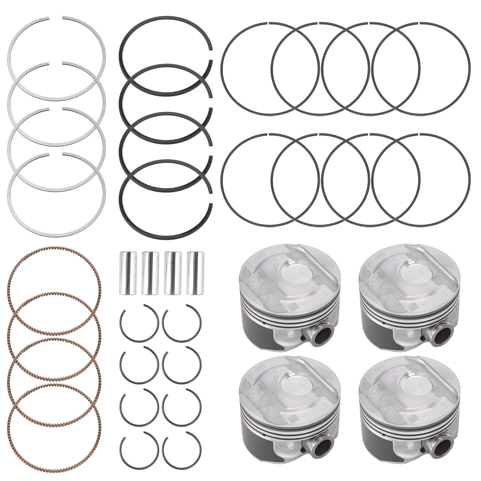 4Pcs Engine Piston/ Piston Rings Kit Compatible for Buick GL8 2.0T ES C-adillac ATS XT5 C-hevrolet Replacement 12652809
4Pcs Engine Piston/ Piston Rings Kit Compatible for Buick GL8 2.0T ES C-adillac ATS XT5 C-hevrolet Replacement 12652809