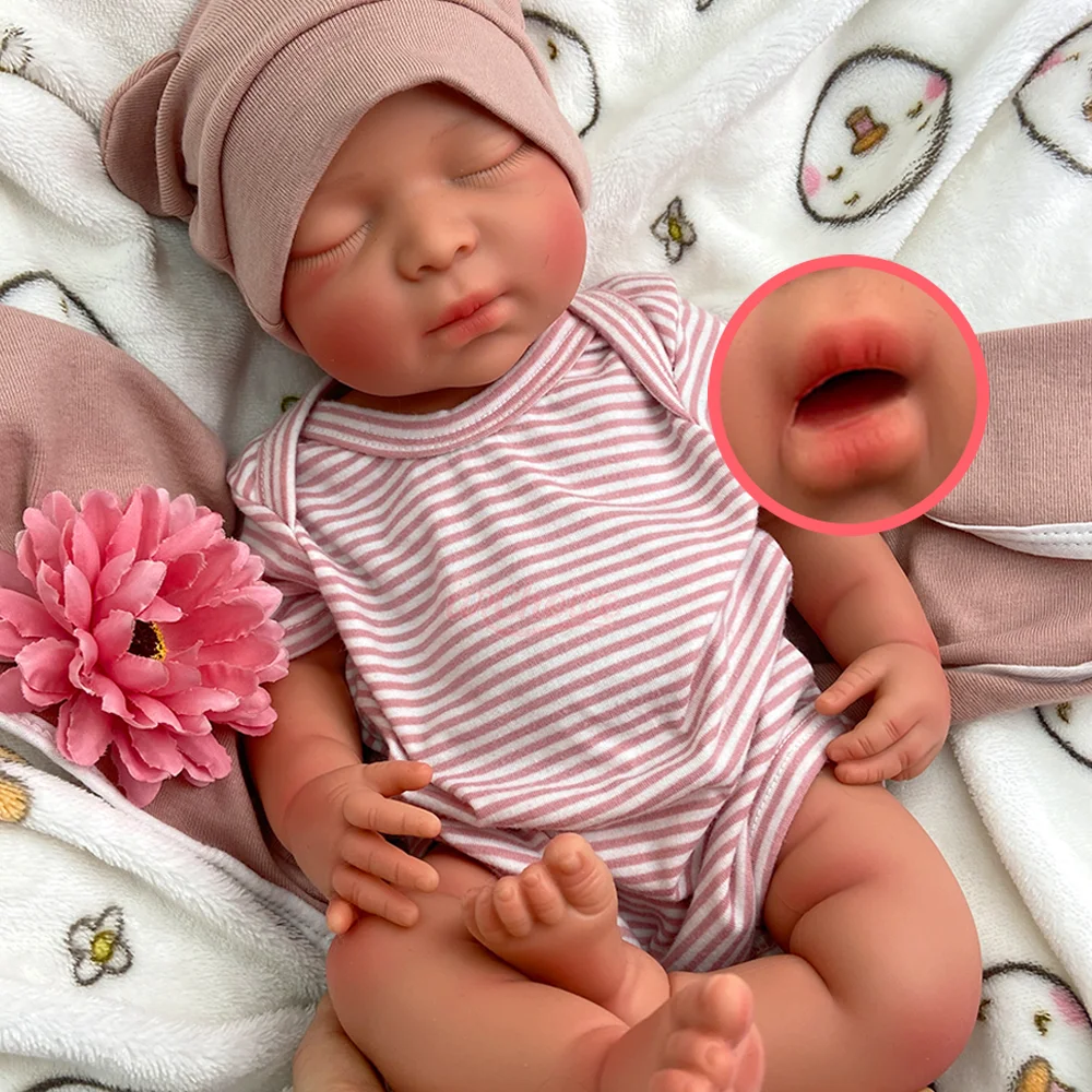 Open Mouth 17Inch Lifelike Silicone Reborn Baby Girl Hand-Painted Soft Weighted Doll Closed Eyes Newborn Perfect For Collectors
Open Mouth 17Inch Lifelike Silicone Reborn Baby Girl Hand-Painted Soft Weighted Doll Closed Eyes Newborn Perfect For Collectors