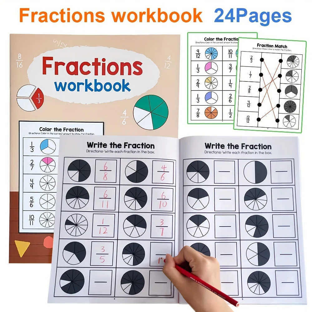 Math Practice Worksheets Learning Fraction Worksheets Fraction Worksheets Fun and Easy Fractions Math Workbooks for Kids
Math Practice Worksheets Learning Fraction Worksheets Fraction Worksheets Fun and Easy Fractions Math Workbooks for Kids