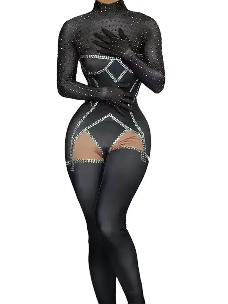 Fashion Customized Women'S Clothing High Quality Hot Diamond Elastic Tight Fitting Jumpsuit
Fashion Customized Women'S Clothing High Quality Hot Diamond Elastic Tight Fitting Jumpsuit