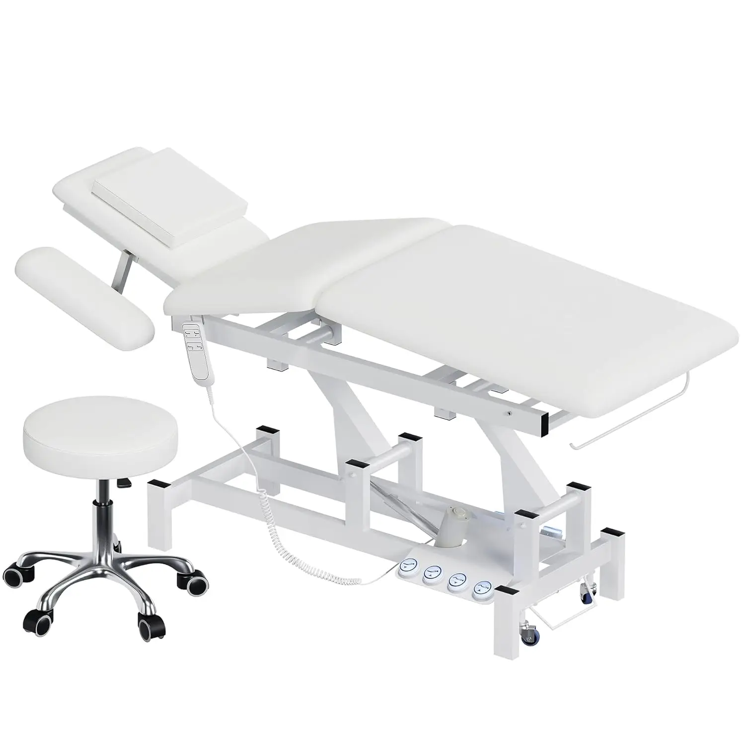 2-Motor Height&Angle Adjustable Facial Bed,3-Section Rolling Spa Table for Tattoo,Waxing,Physical Therapy&Medical Exam,Custom
2-Motor Height&Angle Adjustable Facial Bed,3-Section Rolling Spa Table for Tattoo,Waxing,Physical Therapy&Medical Exam,Custom