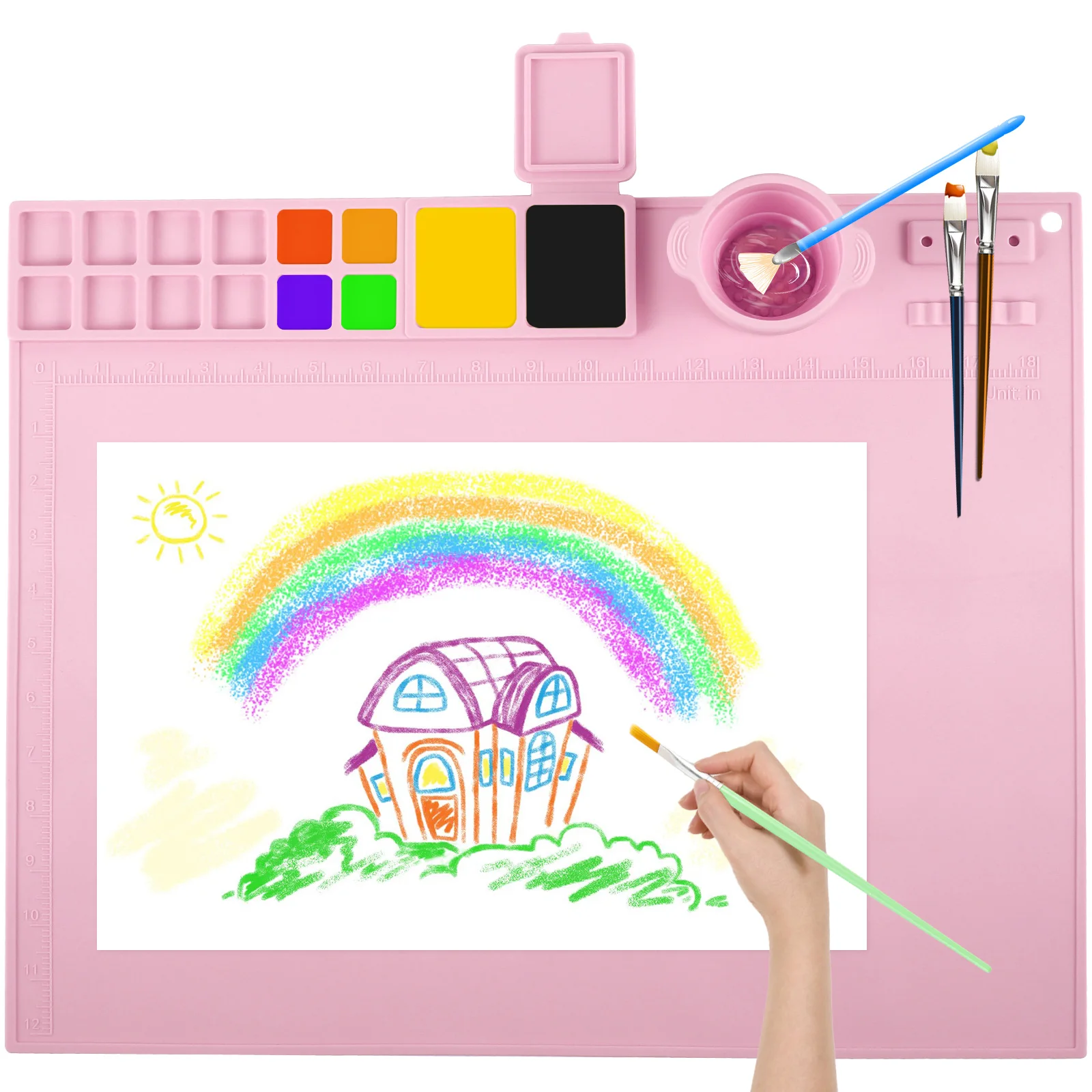 Моющаяся Водонепроницаемая силиконовая поделка граффити картина коврик Детская силиконовая картина сглаживаемая пигментная палитра коврик для рисования
Моющаяся Водонепроницаемая силиконовая поделка граффити картина коврик Детская силиконовая картина сглаживаемая пигментная палитра коврик для рисования