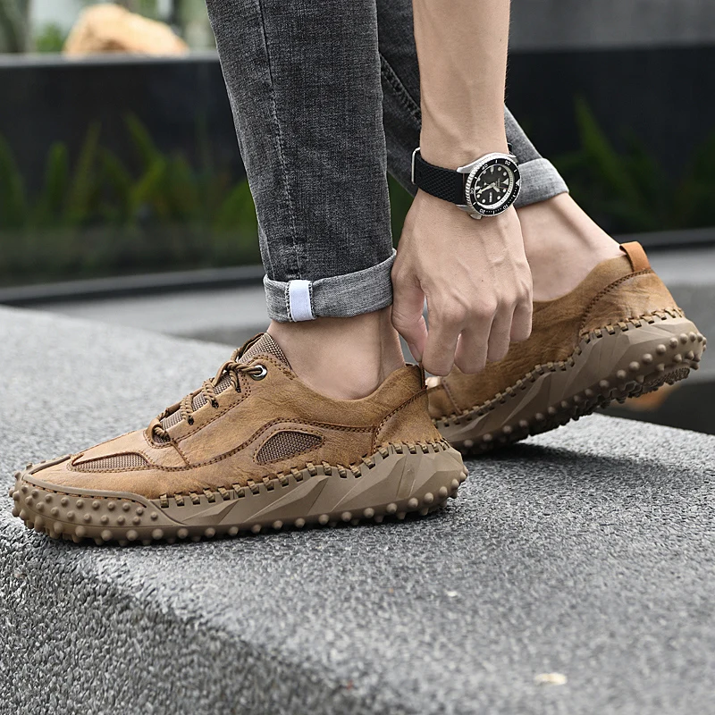Удобные дышащие мягкие мужские прогулочные туфли, брендовые повседневные кожаные туфли ручной работы, модные спортивные туфли на шнуровке, противоскользящие туфли для путешествий
Удобные дышащие мягкие мужские прогулочные туфли, брендовые повседневные кожаные туфли ручной работы, модные спортивные туфли на шнуровке, противоскользящие туфли для путешествий