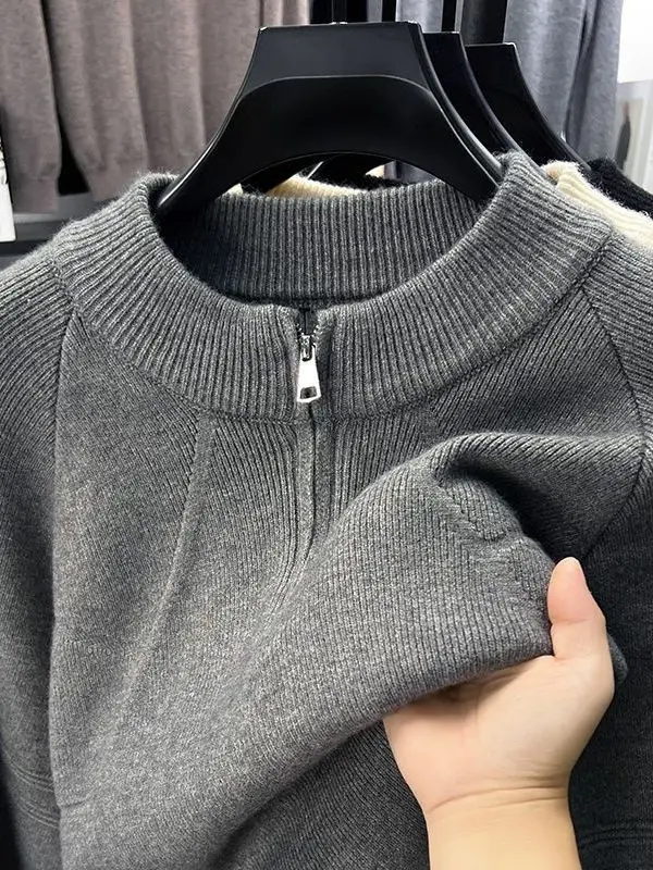 Men's Casual Thiened Warm round Ne Knitwear f Zip Loose Fit Autumn Winter Sweater Comfortable Polyester Long Sve Top
Men's Casual Thiened Warm round Ne Knitwear f Zip Loose Fit Autumn Winter Sweater Comfortable Polyester Long Sve Top