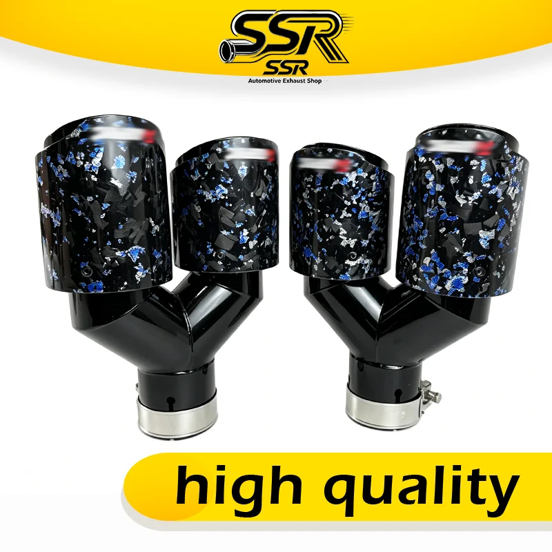 1pc AK logo Glossy Blue Foil Carbon Fiber Exhaust Tip Dual Mouth Modification Car Tail Pipe Stainless Steel Tube Suitable
1pc AK logo Glossy Blue Foil Carbon Fiber Exhaust Tip Dual Mouth Modification Car Tail Pipe Stainless Steel Tube Suitable