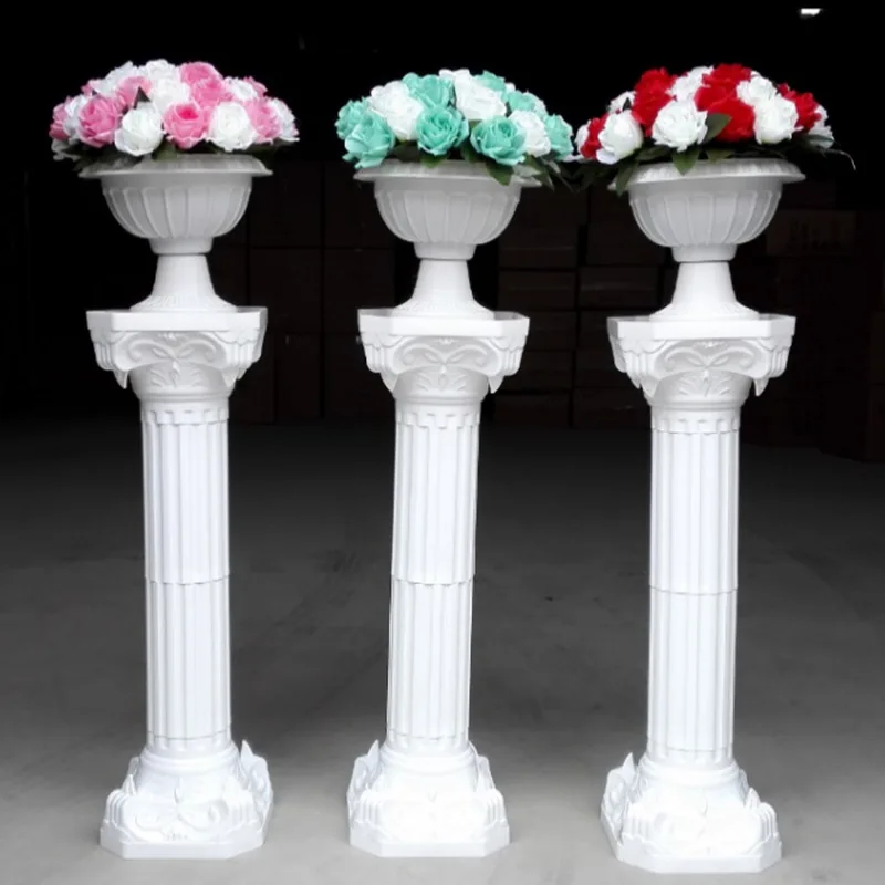 87CM Height white Plastic Roman Column with Decorative flower and flower pot for Wedding Mall Opened Props
87CM Height white Plastic Roman Column with Decorative flower and flower pot for Wedding Mall Opened Props