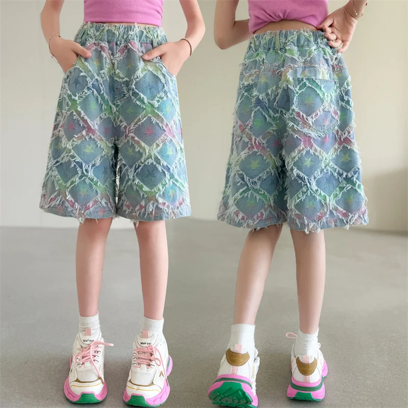 2026 Summer Fashion Teens Girls Denim Shorts Clothes New Arrival Kids Child Elastic Waist Star Design Shorts Age 5-14 Years Old
2026 Summer Fashion Teens Girls Denim Shorts Clothes New Arrival Kids Child Elastic Waist Star Design Shorts Age 5-14 Years Old