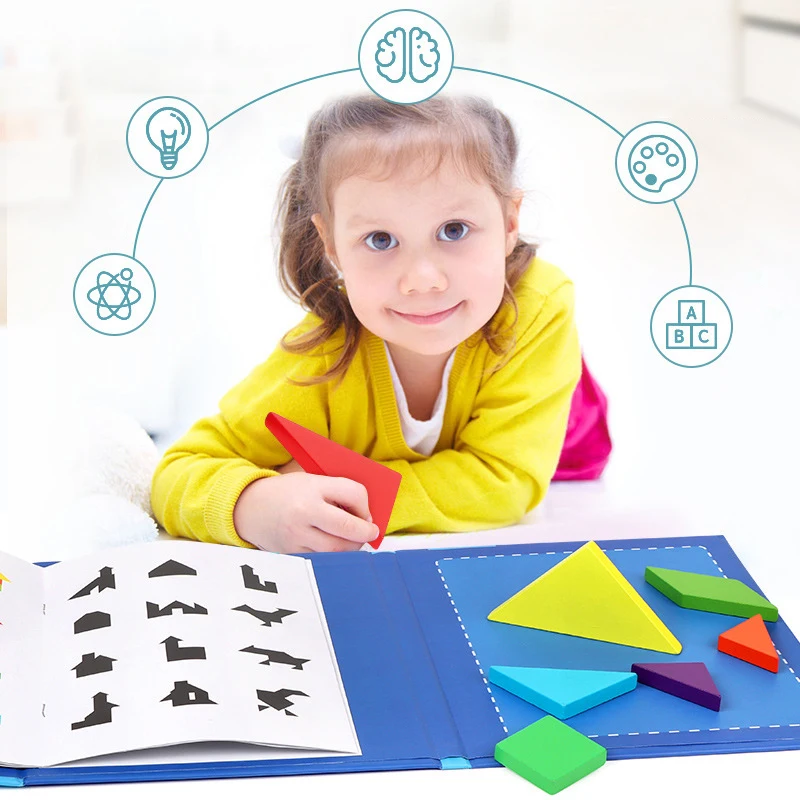 Wooden Jigsaw Magnetic Tangram Puzzle Book Educational Toys For Children Baby Kid Portable Montessori Learning Intelligence
Wooden Jigsaw Magnetic Tangram Puzzle Book Educational Toys For Children Baby Kid Portable Montessori Learning Intelligence