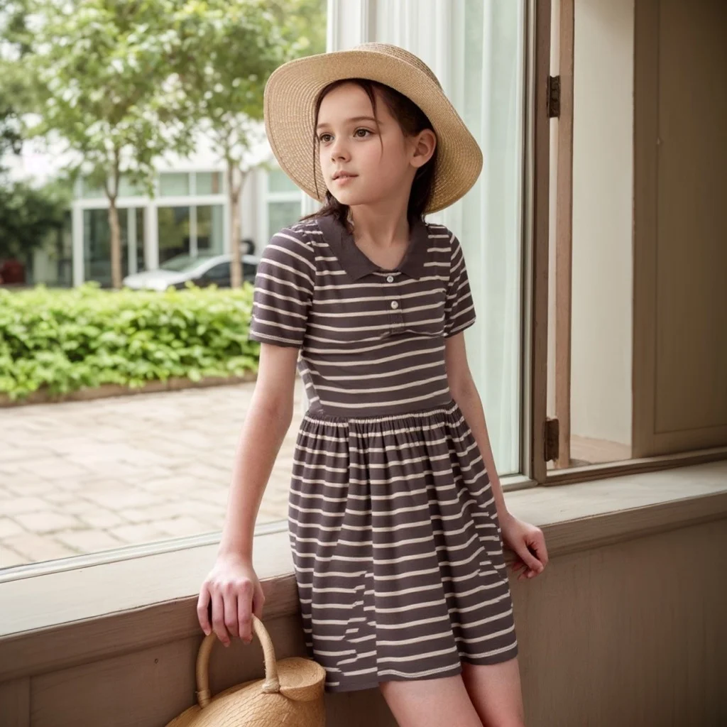 Girls' Fashion Polo Dress with Stripes Kids Elegant Short Sleeve Clothes Baby Girls Summer Comfortable Breathable Sports Dresses
Girls' Fashion Polo Dress with Stripes Kids Elegant Short Sleeve Clothes Baby Girls Summer Comfortable Breathable Sports Dresses