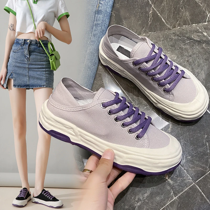 Spring Autumn England Style Fashion Anti-Skidding Casual Vulcanized Mid Heel 4cm Black White Canvas Shoes Sneakers Woman
Spring Autumn England Style Fashion Anti-Skidding Casual Vulcanized Mid Heel 4cm Black White Canvas Shoes Sneakers Woman