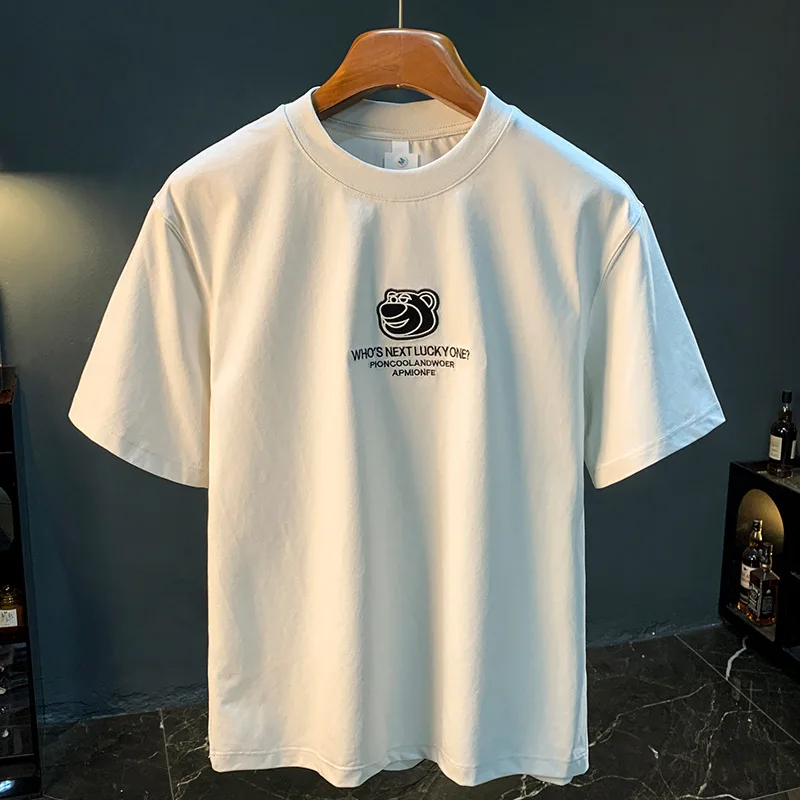 High end short sleeved T-shirt for men, trendy summer new design, creative printing, loose and comfortable top for men
High end short sleeved T-shirt for men, trendy summer new design, creative printing, loose and comfortable top for men