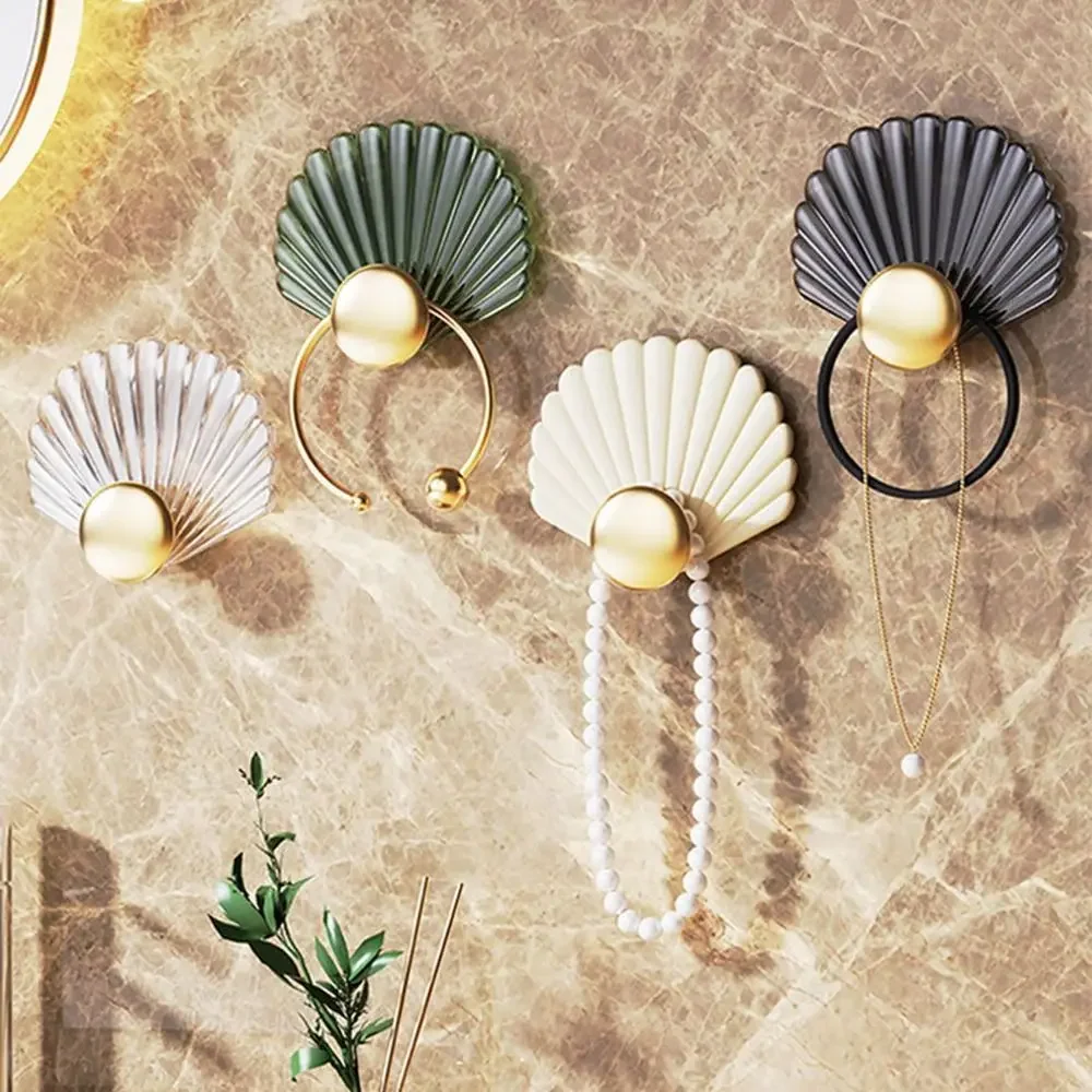 Delicate Clothes Hanger Convenient Shell Shape Strong Adhesive Robe Hook Creative Luxury Coat Rack Bathroom Hardware
Delicate Clothes Hanger Convenient Shell Shape Strong Adhesive Robe Hook Creative Luxury Coat Rack Bathroom Hardware