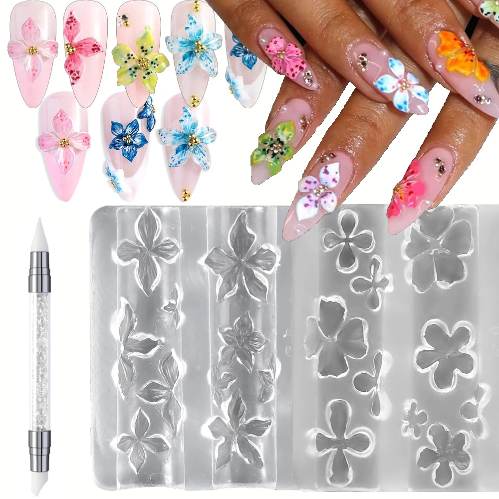 3Pcs/Set 3D Hawaii Hibiscus Flowers Nail Mold Floral Petal Design Resin Molds Nail Art Carving Template Manicure Stencils Tools
3Pcs/Set 3D Hawaii Hibiscus Flowers Nail Mold Floral Petal Design Resin Molds Nail Art Carving Template Manicure Stencils Tools