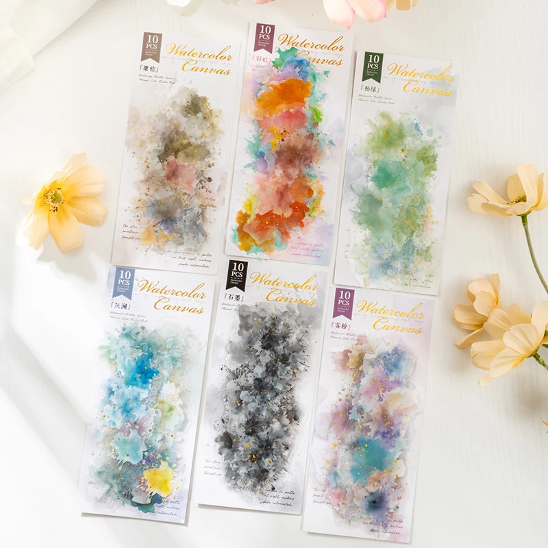 Journal GO 10pcs Creative Watercolor Smudging Hot Stamping Stickers for Mobile Scrapbooking Material Junk Journal diy Decals
Journal GO 10pcs Creative Watercolor Smudging Hot Stamping Stickers for Mobile Scrapbooking Material Junk Journal diy Decals