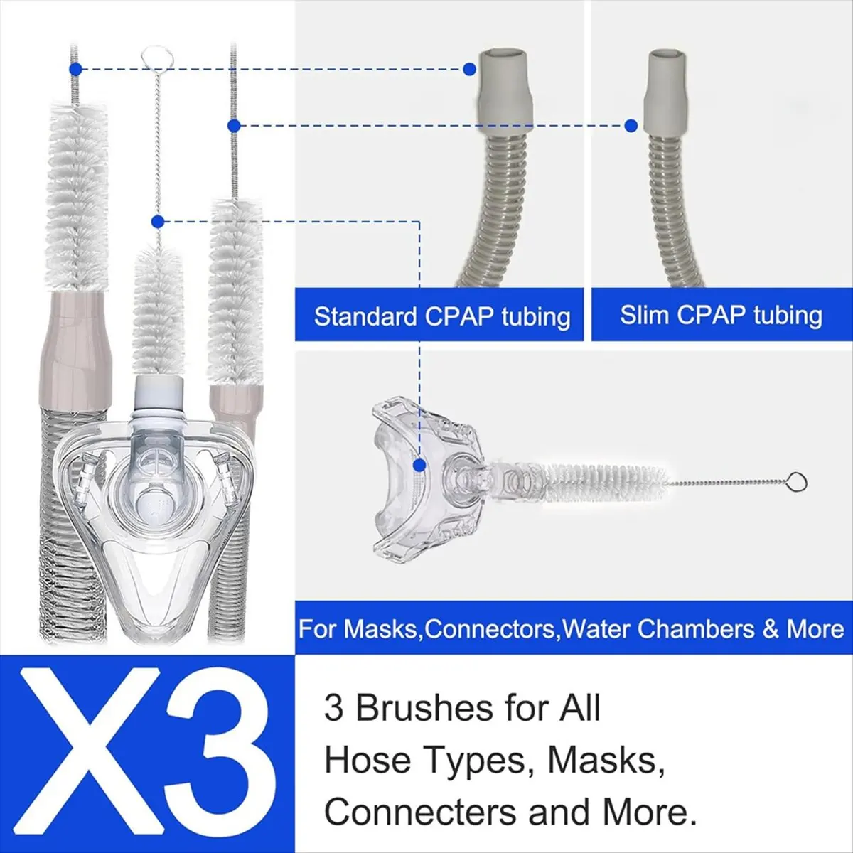 Y393A J~ Cleaner and Hose Brush Kit Professional Cleaning Brushes Set, Safe Deep Clean for Machine Hose, Mask
Y393A J~ Cleaner and Hose Brush Kit Professional Cleaning Brushes Set, Safe Deep Clean for Machine Hose, Mask