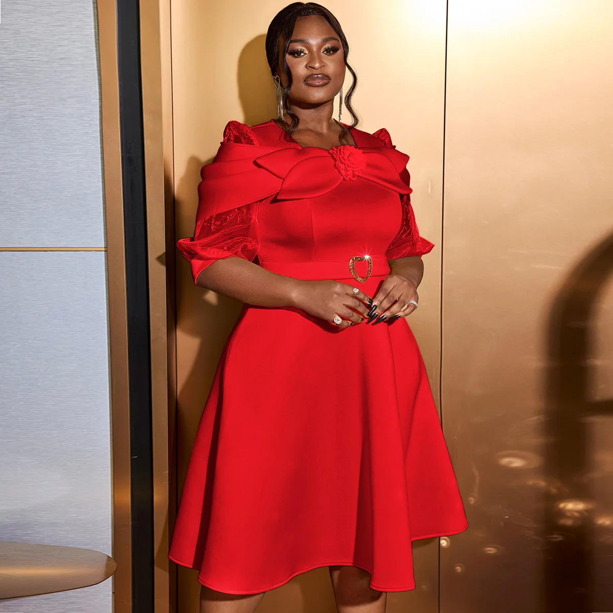 AM040726 Fashion Large Skirt Bow Dress Party Style Bubble Sleeves A-line Skirt Dresses
AM040726 Fashion Large Skirt Bow Dress Party Style Bubble Sleeves A-line Skirt Dresses