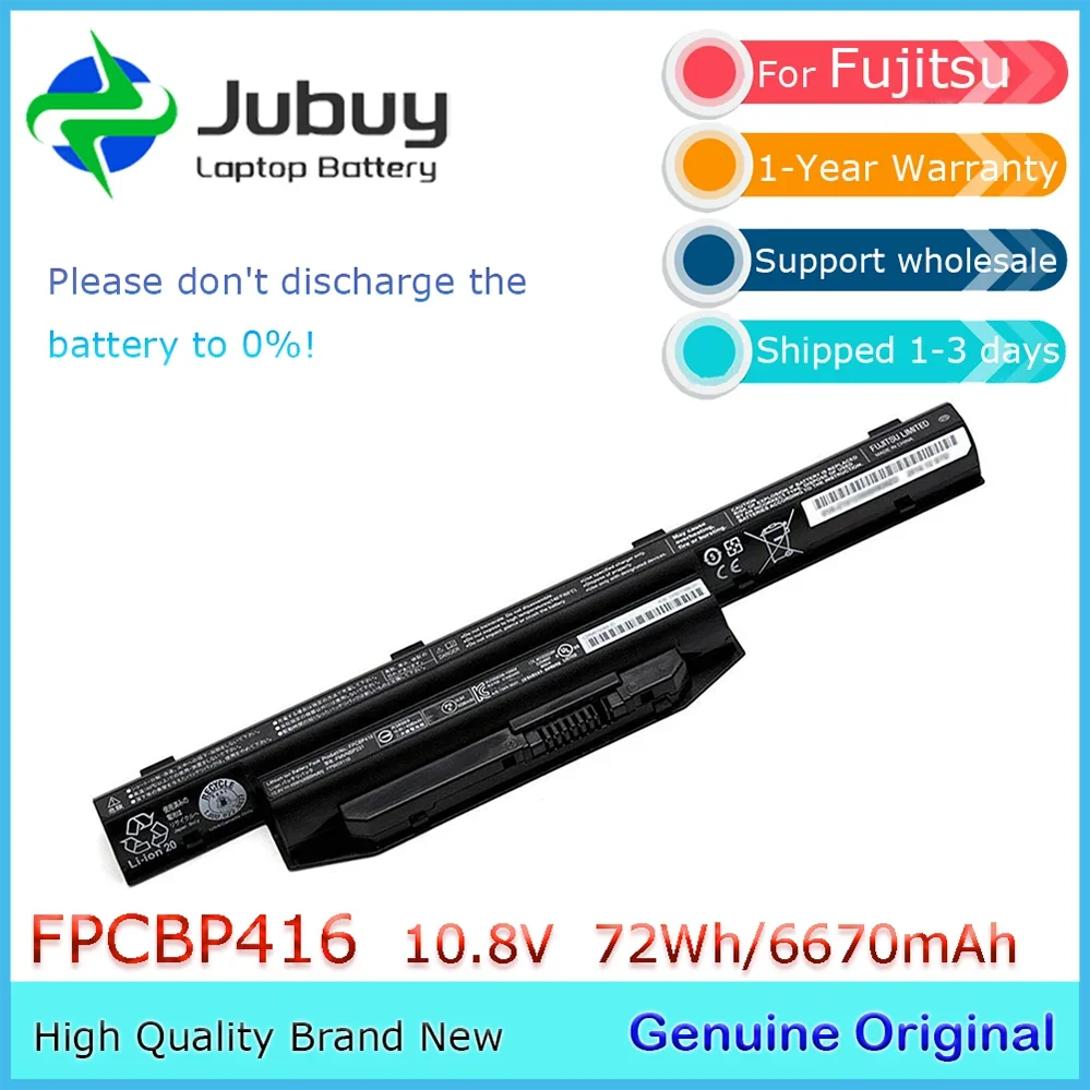 Original 10.8V 72Wh FPCBP416 Notebook Battery for Fujitsu LifeBook A544 AH564 E734 FPCBP429 FMVNBP231 FMVNBP235
Original 10.8V 72Wh FPCBP416 Notebook Battery for Fujitsu LifeBook A544 AH564 E734 FPCBP429 FMVNBP231 FMVNBP235