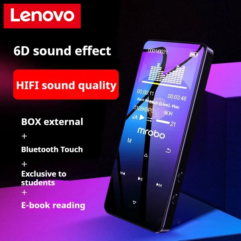 Lenovo MP3 Студенческий плеер MP4 128 ГБ Вставка сенсорной клавиши Hi-Fi Аудио без потерь Bluetooth Внешнее FM-радио Мини-проткман Портативный
Lenovo MP3 Студенческий плеер MP4 128 ГБ Вставка сенсорной клавиши Hi-Fi Аудио без потерь Bluetooth Внешнее FM-радио Мини-проткман Портативный