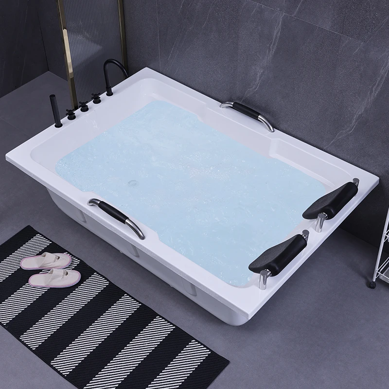Double acrylic bathtub double-layer thermal insulation handrail solid color independent thickened and widened bathtub
Double acrylic bathtub double-layer thermal insulation handrail solid color independent thickened and widened bathtub