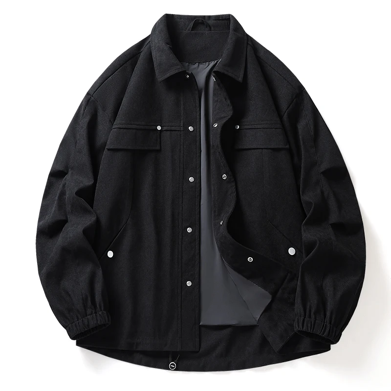 2025 Autumn Jacket Men's All-match Casual Solid Color Lapel Windproof Jacket Street Clothing Harajuku Loose Single-breasted Coat
2025 Autumn Jacket Men's All-match Casual Solid Color Lapel Windproof Jacket Street Clothing Harajuku Loose Single-breasted Coat