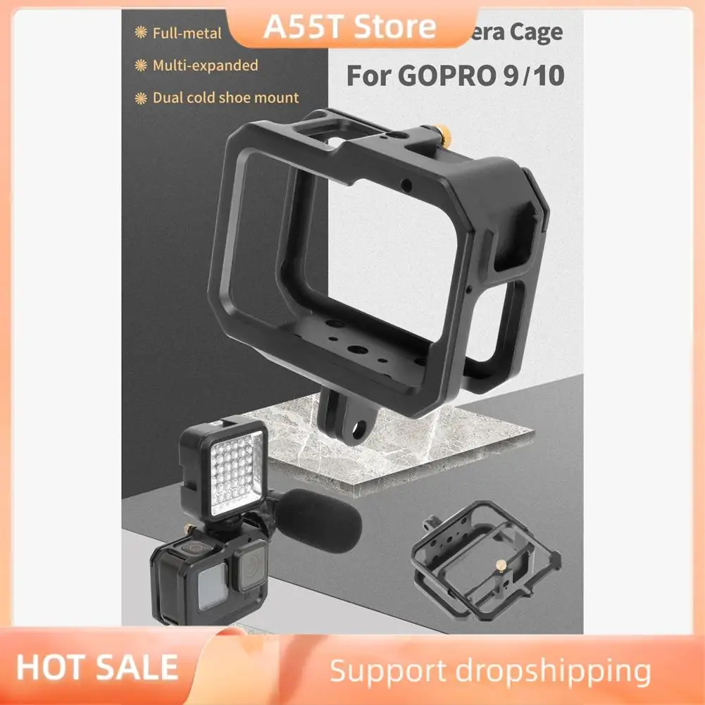 A55T каркас для камеры Gopro Hero 9 10 11, двойное крепление для экшн-камеры холодного башмака, предназначенное для охлаждающей клетки
A55T каркас для камеры Gopro Hero 9 10 11, двойное крепление для экшн-камеры холодного башмака, предназначенное для охлаждающей клетки
