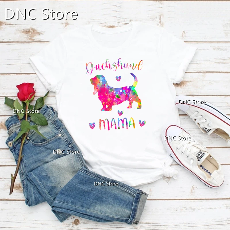 Tee Shirt Femme Funny Dachshund Mom Animal Print T-Shirt Women Fashion Casual Camiseta Mujer Tshirt tops Summer Tees Wholesale
Tee Shirt Femme Funny Dachshund Mom Animal Print T-Shirt Women Fashion Casual Camiseta Mujer Tshirt tops Summer Tees Wholesale