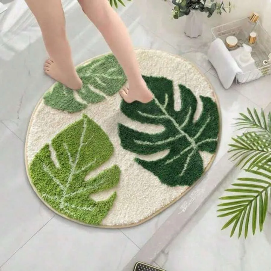 Cute Monstera Bath With Green Leaf PlantFluffy Plush Plant Decor Bath Absorbent Non Slip Washable Shaped Plush Fun Kitchen Bath
Cute Monstera Bath With Green Leaf PlantFluffy Plush Plant Decor Bath Absorbent Non Slip Washable Shaped Plush Fun Kitchen Bath