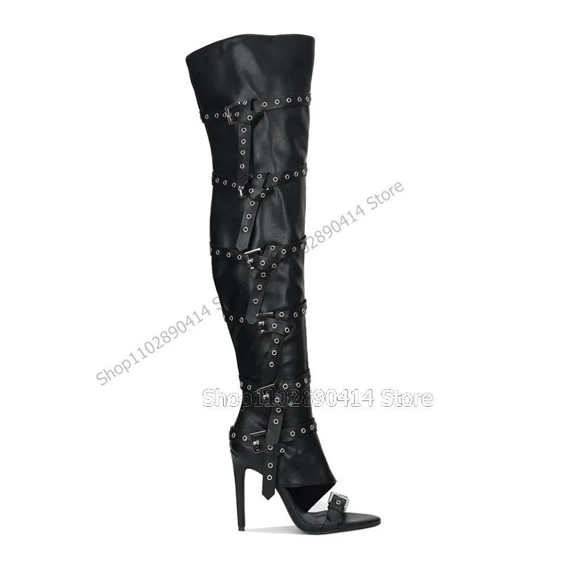Black Belt Fastener Open Toe Sandals Boots Side Zipper Women Shoes Thin High Heels Sexy Runway Banquet 2026 Zapatos Para Mujere
Black Belt Fastener Open Toe Sandals Boots Side Zipper Women Shoes Thin High Heels Sexy Runway Banquet 2026 Zapatos Para Mujere