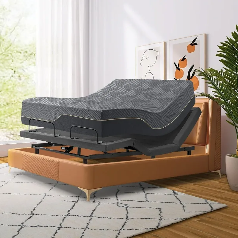 Full Adjustable Bed Base with Mattress, Adjustable Bed Frame with Thickened Frame, 12 Inch Gel Memory Foam Medium-Firm Mattress
Full Adjustable Bed Base with Mattress, Adjustable Bed Frame with Thickened Frame, 12 Inch Gel Memory Foam Medium-Firm Mattress