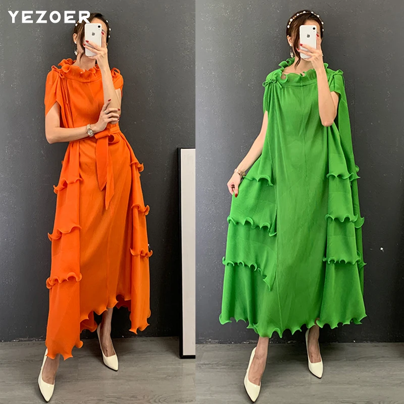 Новое Осеннее женское вечернее платье miяка со складками, чтобы увеличить стройность, длинное кружевное платье с поясом
Новое Осеннее женское вечернее платье miяка со складками, чтобы увеличить стройность, длинное кружевное платье с поясом