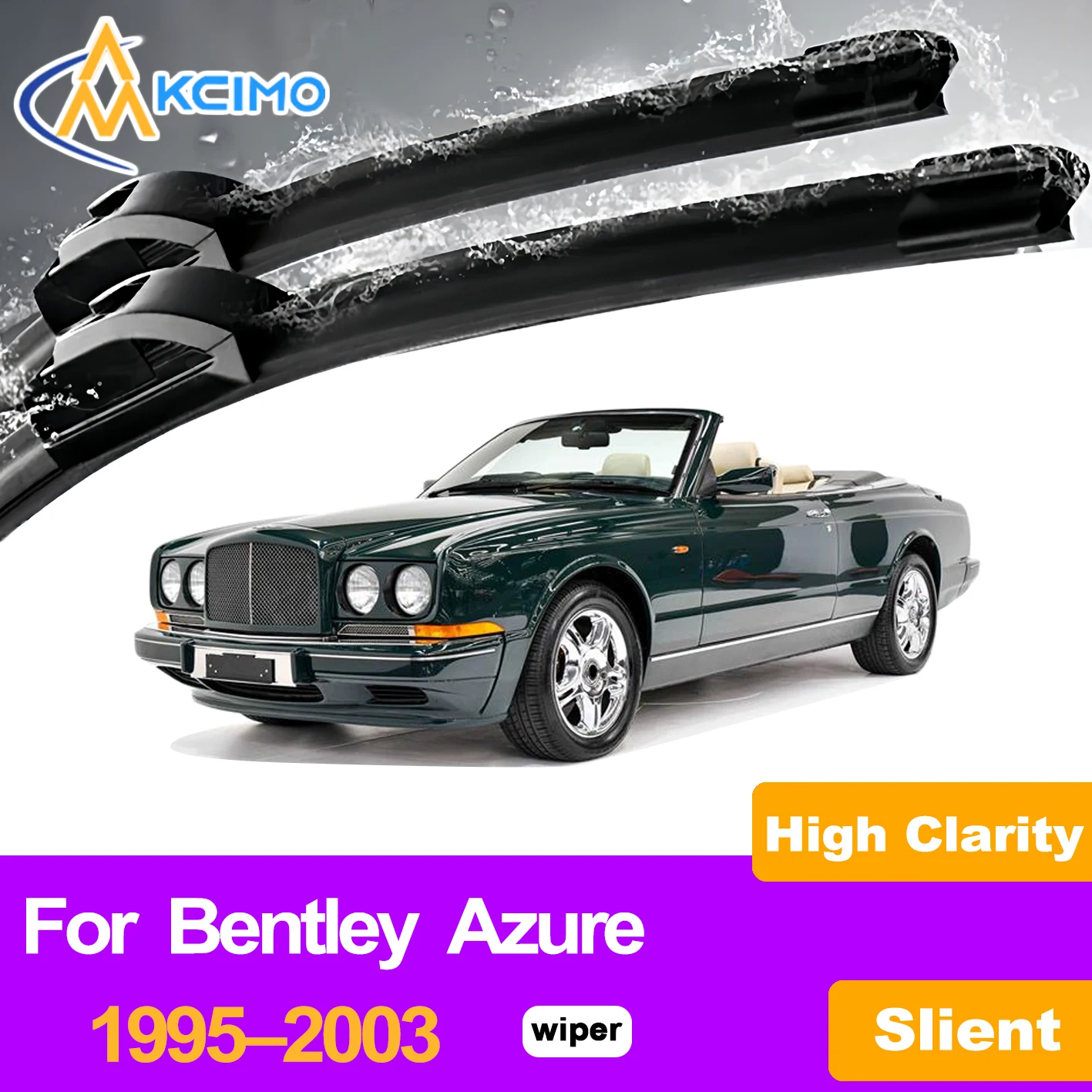 KCIMO 2PCS Front Windshield Wiper Blades For Bentley Azure 1995–2003, Car Wipers Replacement Strong Stability Wiping Effect
KCIMO 2PCS Front Windshield Wiper Blades For Bentley Azure 1995–2003, Car Wipers Replacement Strong Stability Wiping Effect