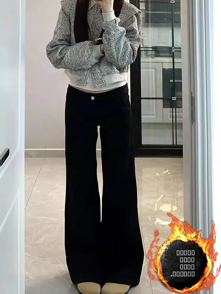 plus Size Women's Bla Fce Lined Bootcut Jeans Loose Fit Thiened Autumn Winter Faion High Waist Long Pants
plus Size Women's Bla Fce Lined Bootcut Jeans Loose Fit Thiened Autumn Winter Faion High Waist Long Pants