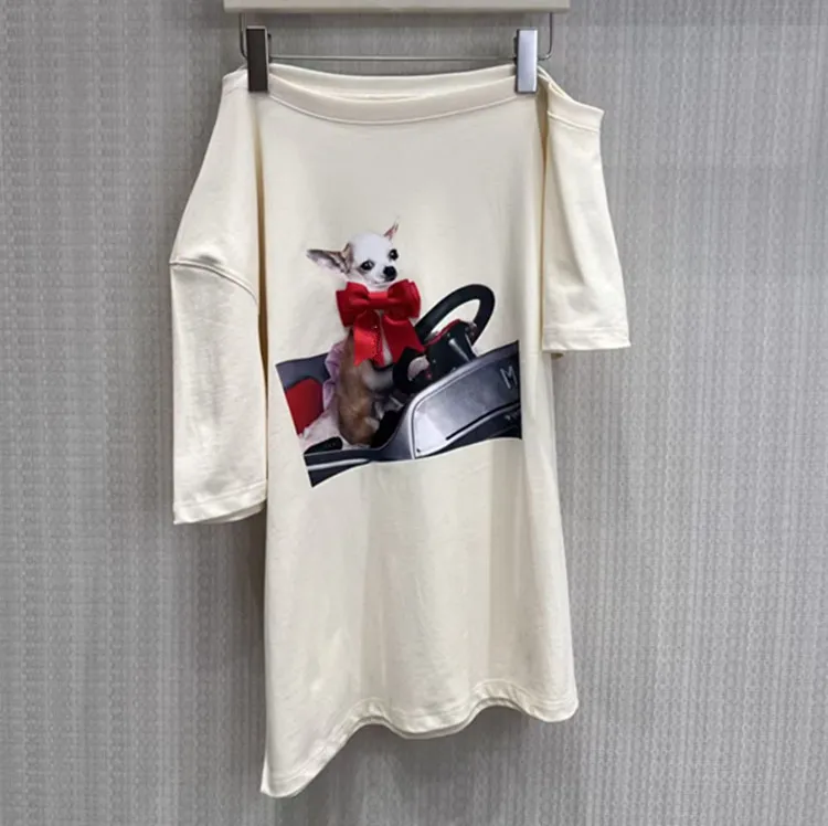 Customization European women's clothing - new summer styles for 2026 Single-shoulder short-sleeved dog bow Fashion T-shirt
Customization European women's clothing - new summer styles for 2026 Single-shoulder short-sleeved dog bow Fashion T-shirt