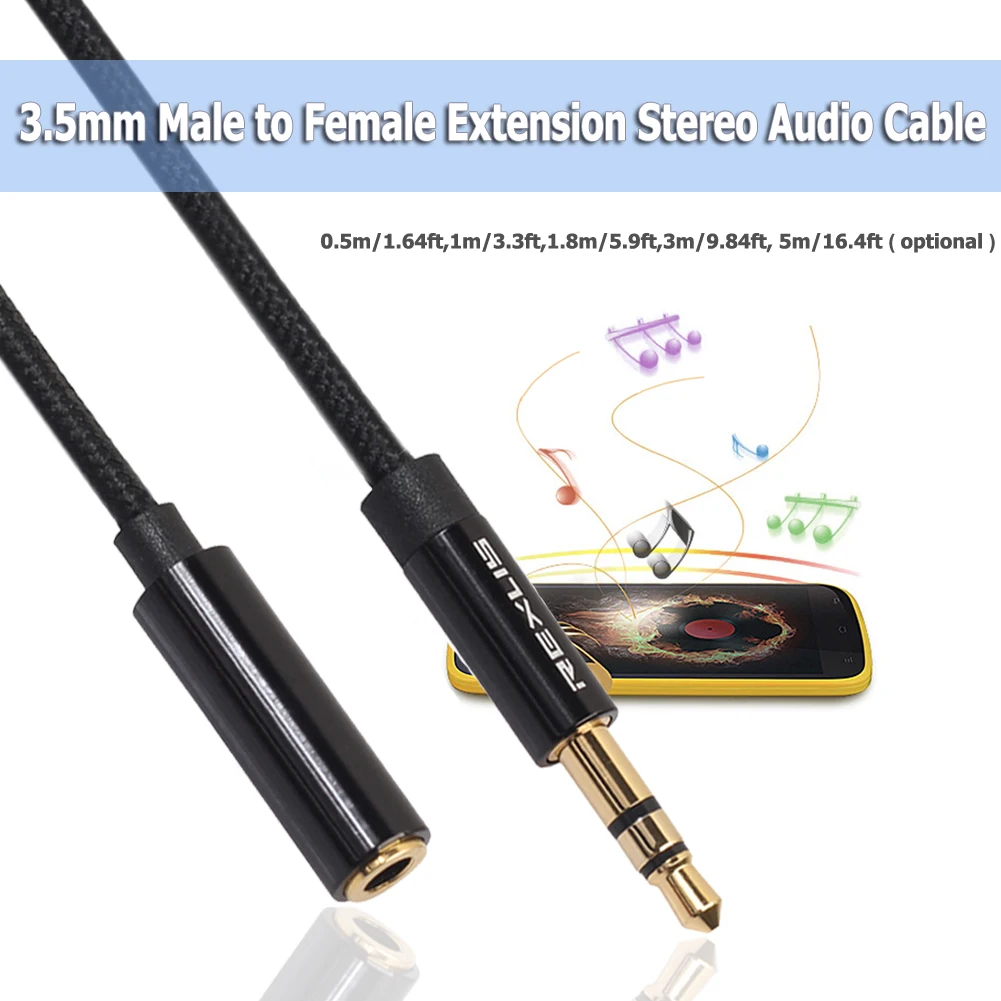 Audio Extension Cable 3.5mm Jack Male To Female Stereo Headphone Extension Cable Practical for Computer Phone Amplifier
Audio Extension Cable 3.5mm Jack Male To Female Stereo Headphone Extension Cable Practical for Computer Phone Amplifier