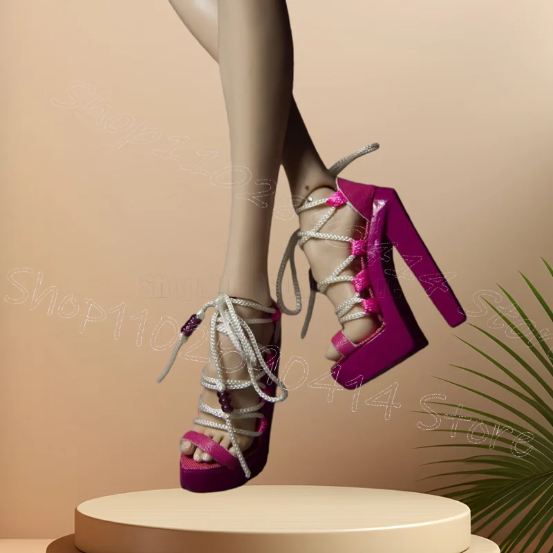 Beige Rope Cross TIed Rode Red Platform Sandals Lace Up Women Shoes Thin High Heels Open Toe New Party 2026 Zapatos Para Mujere
Beige Rope Cross TIed Rode Red Platform Sandals Lace Up Women Shoes Thin High Heels Open Toe New Party 2026 Zapatos Para Mujere