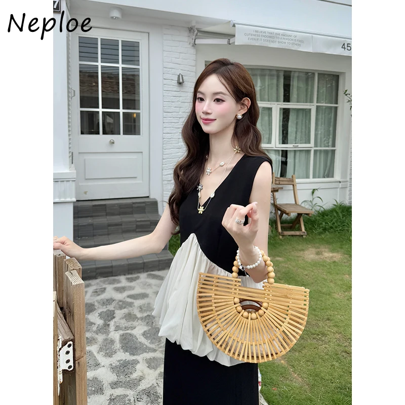 Neploe Summer New Elegant Slim Shirt Patchwork Panelled French Style Blouses Ruched Ball Gown Luxury Mid-length Office Lady Tops
Neploe Summer New Elegant Slim Shirt Patchwork Panelled French Style Blouses Ruched Ball Gown Luxury Mid-length Office Lady Tops