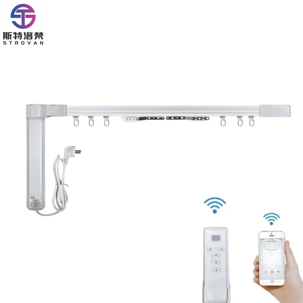 STLF Zigbee Smart Curtain Remote Control Motor Support Custom Tracks Tuya WiFi Smart Home Electric Motorized Curtain System