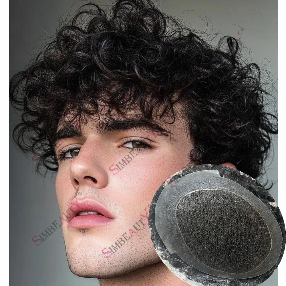 Undetectable Men's Natural Hairline Breathable 26mm Loose Curly Australia France Lace Top&PU Grey Black Hair Prosthesis Systems
Undetectable Men's Natural Hairline Breathable 26mm Loose Curly Australia France Lace Top&PU Grey Black Hair Prosthesis Systems