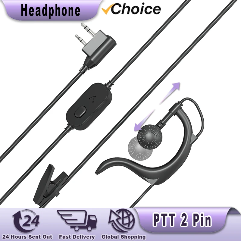 Baofeng PTT Mic headphone Walkie Talkie 2Pin K Type Earpiece headset for UV-17 GPS UV-25L Quansheng UV-K6 UV-K5 CB Two Way Radio
Baofeng PTT Mic headphone Walkie Talkie 2Pin K Type Earpiece headset for UV-17 GPS UV-25L Quansheng UV-K6 UV-K5 CB Two Way Radio