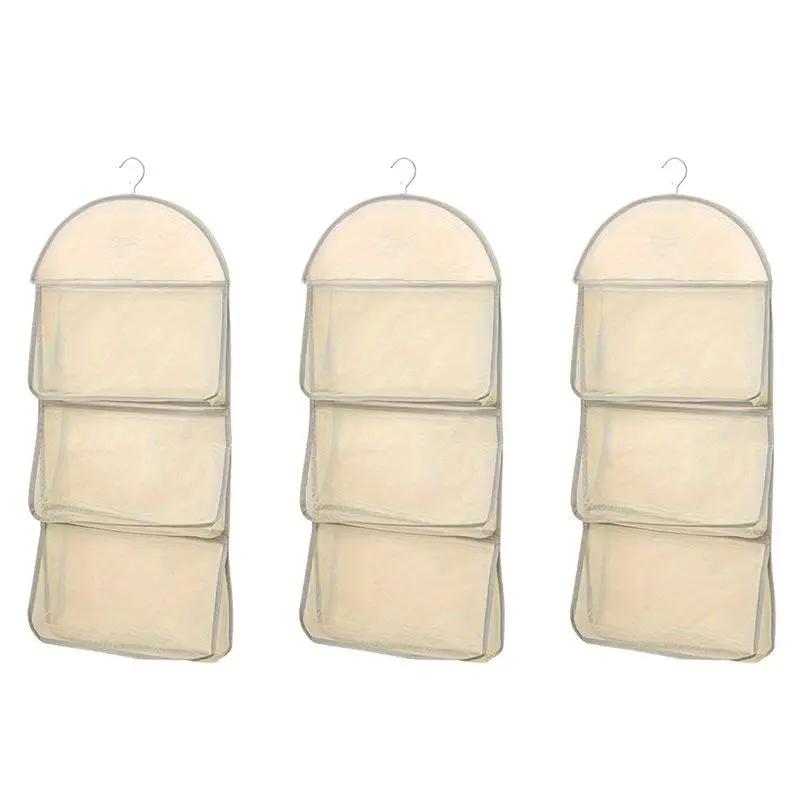 A96K-Transparent Pocket Hanging Organizer For Underwear, Socks For Bras-Wall-Mounted Three-Layer Fordormitory 3Pcs
A96K-Transparent Pocket Hanging Organizer For Underwear, Socks For Bras-Wall-Mounted Three-Layer Fordormitory 3Pcs