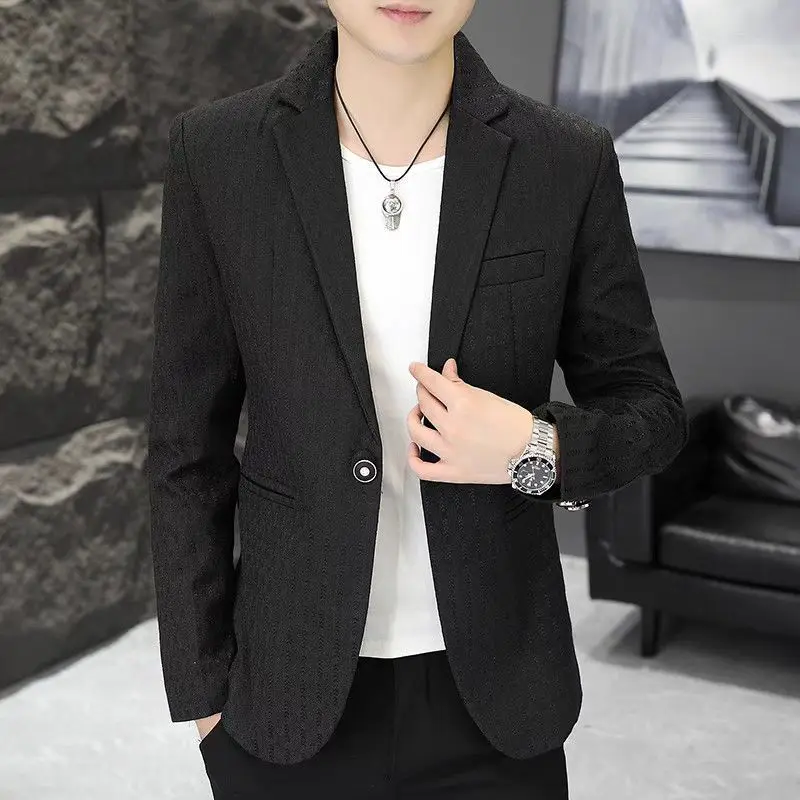 Sli Slim Fit повседневный мужской костюм Jaet однотонный корейский вариант весна осень модная верхняя одежда Urban Sle Long Sve
Sli Slim Fit повседневный мужской костюм Jaet однотонный корейский вариант весна осень модная верхняя одежда Urban Sle Long Sve