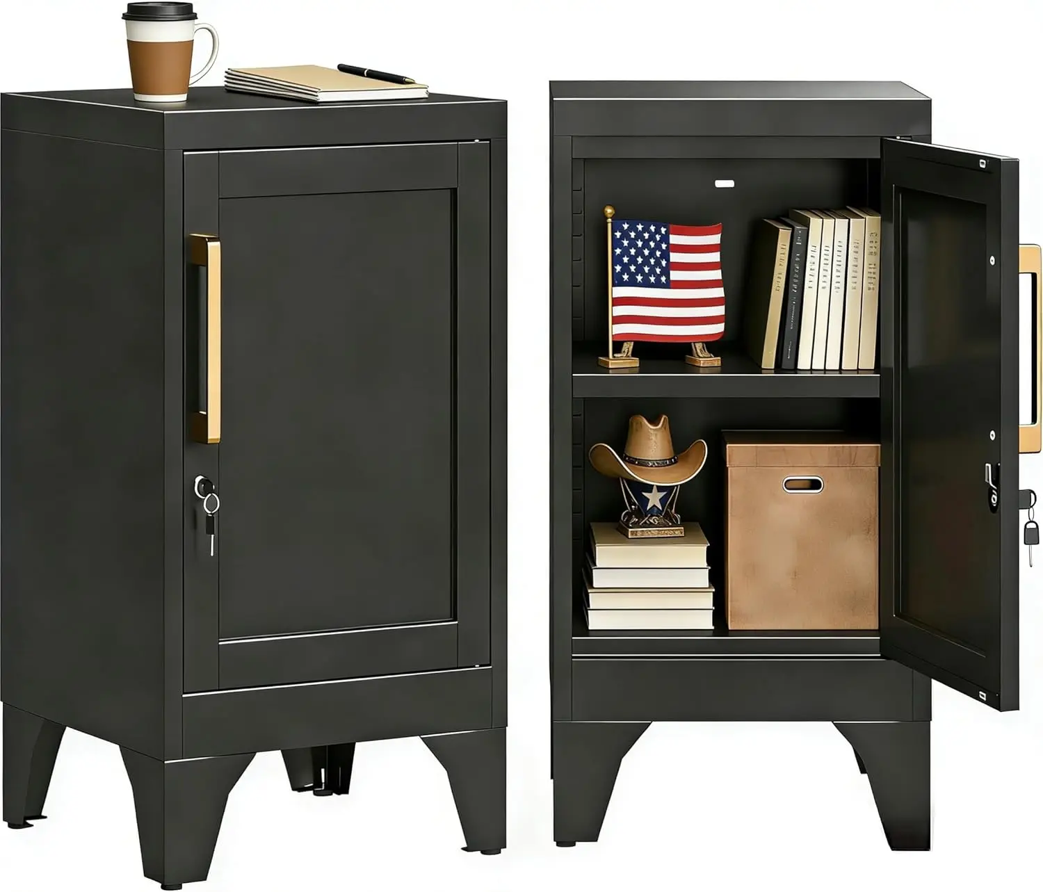 24" H Metal Locker Small Storage Cabinet with Adjustable Shelf, Small Locking Cabinet with Door,Lockable End, Customized
24" H Metal Locker Small Storage Cabinet with Adjustable Shelf, Small Locking Cabinet with Door,Lockable End, Customized
