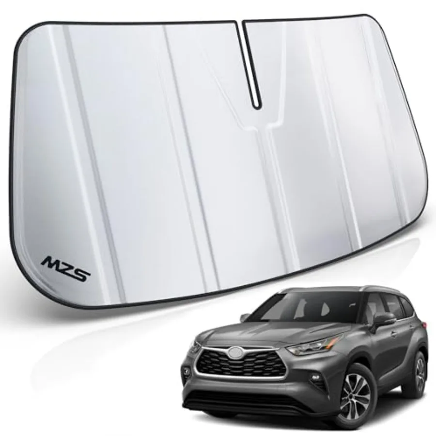 Front window sunshade for Highlander 2020-2026 SUV: foldable, polyester fabric, black, UV-blocking and heat-reducing interior p
Front window sunshade for Highlander 2020-2026 SUV: foldable, polyester fabric, black, UV-blocking and heat-reducing interior p