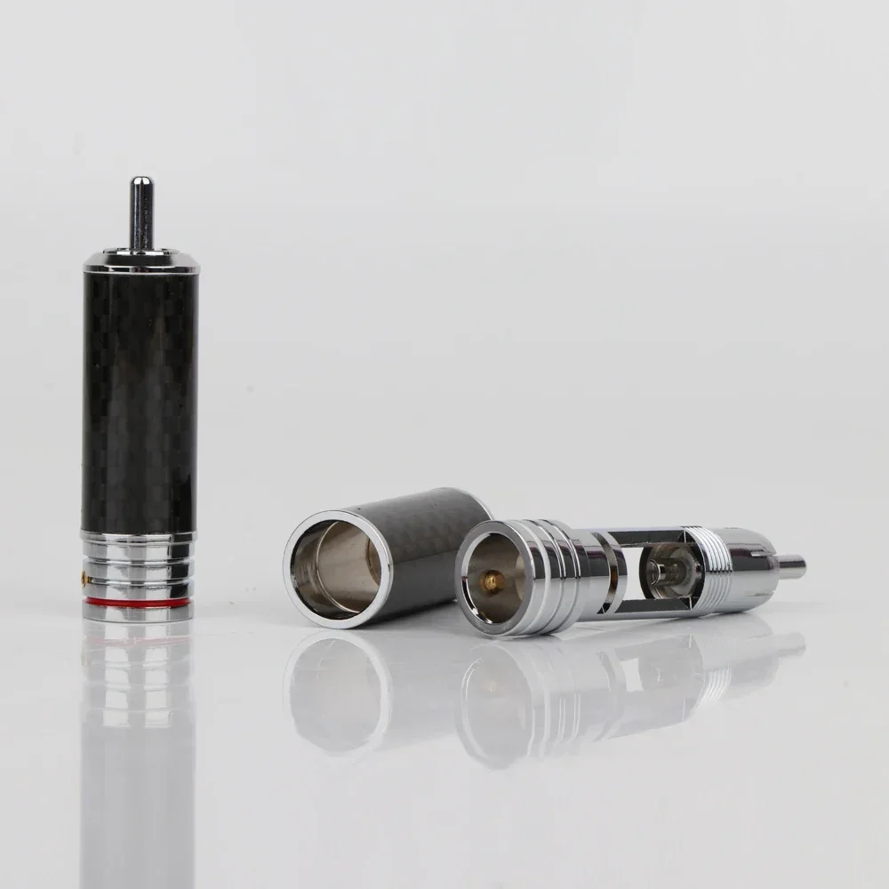 4Pcs R1709 HiFi Audio Performacne Rhodium Plated RCA Plug Connector Non-Solder Carbon Fiber RCA Plug for DIY Signal cable
4Pcs R1709 HiFi Audio Performacne Rhodium Plated RCA Plug Connector Non-Solder Carbon Fiber RCA Plug for DIY Signal cable