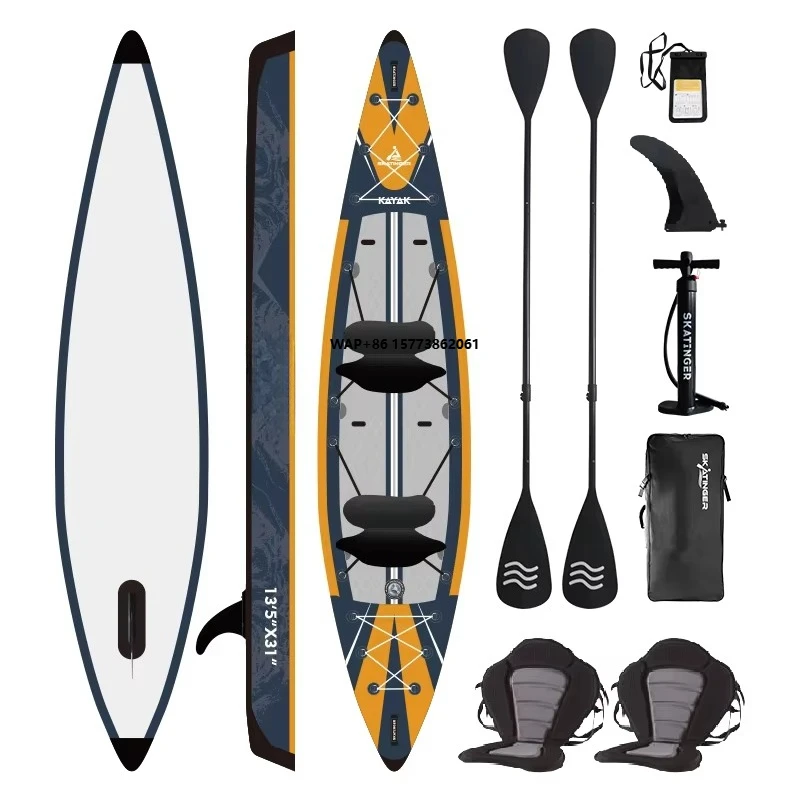 Skatinger 3 Person 3.1-4m Inflatable Kayak Sit-in Drop Stitch 3 Seats 2 Year Warranty Lakes & Rivers OEM Repair
Skatinger 3 Person 3.1-4m Inflatable Kayak Sit-in Drop Stitch 3 Seats 2 Year Warranty Lakes & Rivers OEM Repair