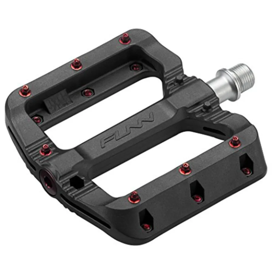 Black Magic Plastic Flat Mountain Bike Pedal Set - Lightweight Wide Platform Bicycle Pedals for Stability, 9/16-inch CrMo Axle
Black Magic Plastic Flat Mountain Bike Pedal Set - Lightweight Wide Platform Bicycle Pedals for Stability, 9/16-inch CrMo Axle